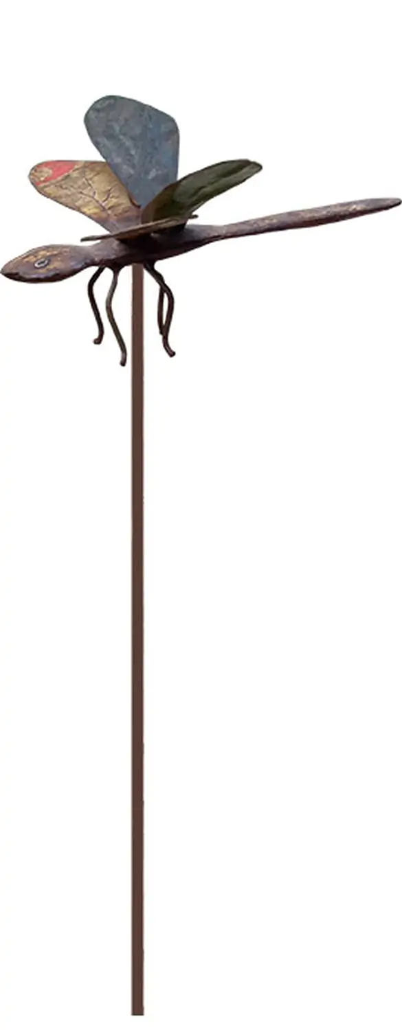  Product image 1 of the product “Dragonfly on Metal stick 115cm Height, metal art. ”